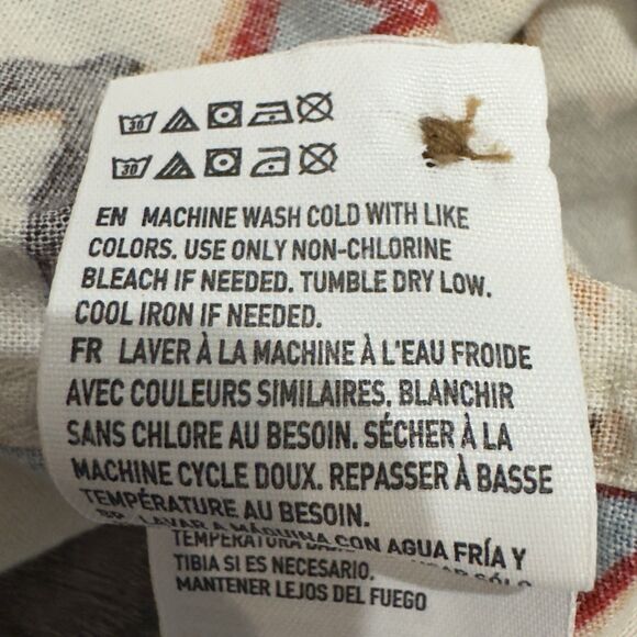 American Eagle Classic Fit Aztec Southwestern Print Half Button Up Shirt Medium - Picture 9 of 9